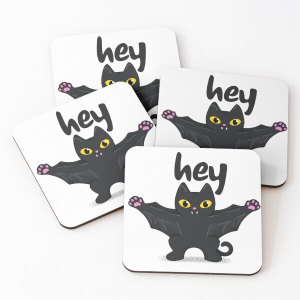 Item preview, cat says hey designed and sold by qofebean.