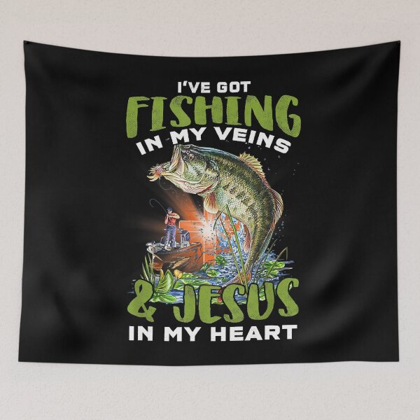 Item preview, I've Got Fishing In My Veins And Jesus In My Heart designed and sold by abbottdominic.