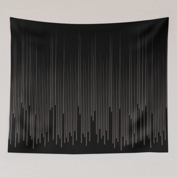Item preview, Black and Dark Brown Frequency Line Pattern Pairs DE 2022 Trending Color Espresso Macchiato DET680 designed and sold by ColorOfTheYears.
