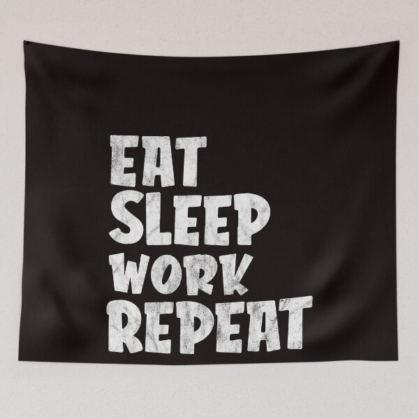 Item preview, Eat Sleep Work Repeat Funny Man Women Vintage Worker designed and sold by ACHRAF877.