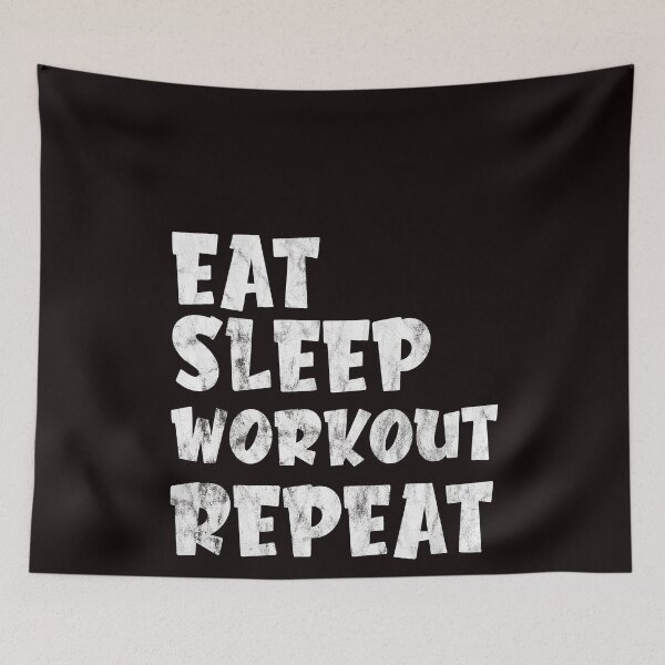 Item preview, Eat Sleep Workout Repeat Funny Work Out Gym Man Women designed and sold by ACHRAF877.