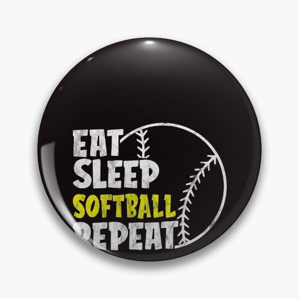 Item preview, Eat Sleep Softball Repeat Cute Vintage Softball designed and sold by ACHRAF877.