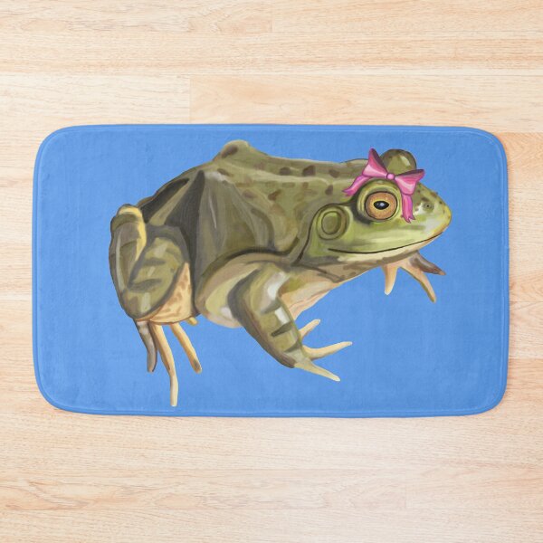 Item preview, Girly American Bullfrog with Pink Bow designed and sold by Deborah Camp.