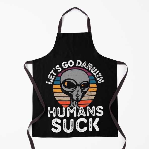 Item preview, Let's Go Darwin Funny Grey Alien Humans Suck designed and sold by RGRamsey.