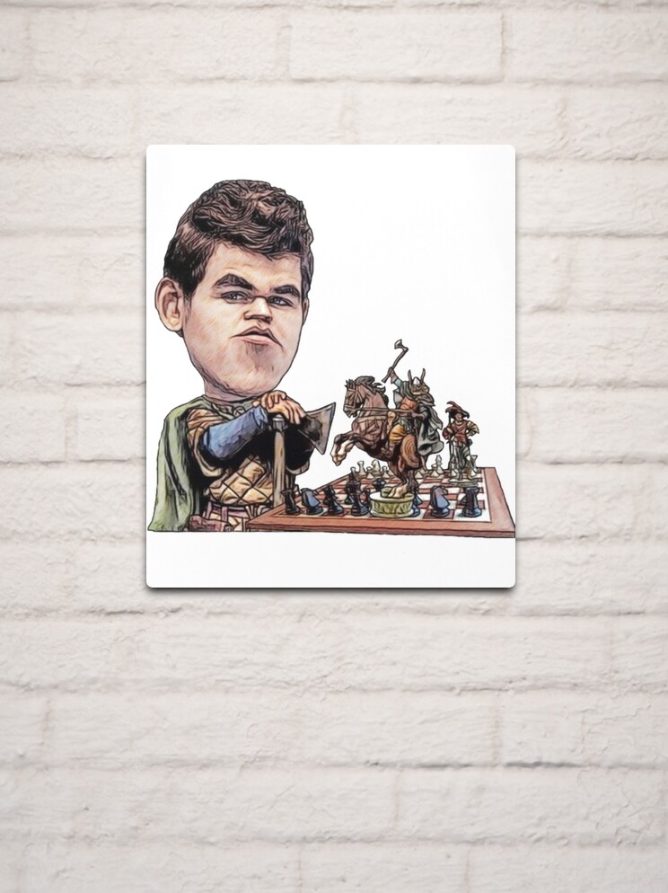 highly detailed painting of magnus carlsen playing