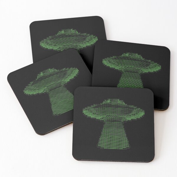 Item preview, UFO flying saucer emoji Ascii Art designed and sold by CodingStore  ★★★★★.