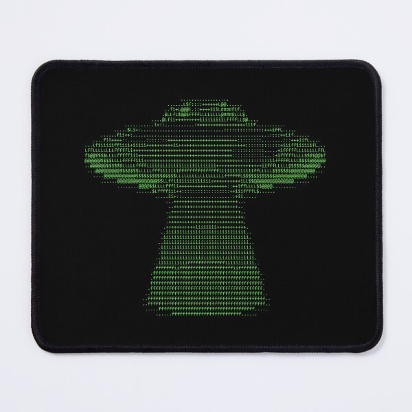 Item preview, UFO flying saucer emoji Ascii Art designed and sold by CodingStore  ★★★★★.