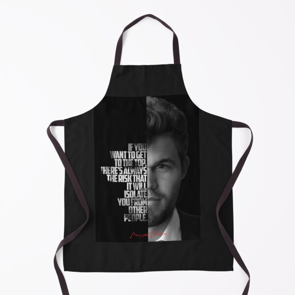 Item preview, Black and white Magnus Carlsen quote. designed and sold by NCSWOODART.