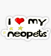 I Love My Neopets (dark) Sticker