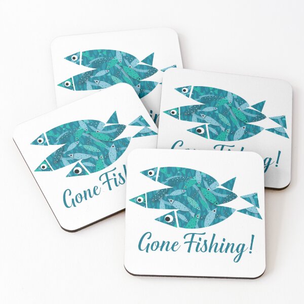 Item preview, Gone Fishing Swimming Fish Pattern designed and sold by Playful Pixel Designs.
