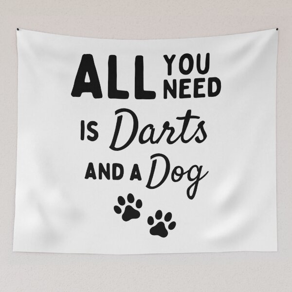 Item preview, All you need is darts and a dog designed and sold by TheGreenGoat.