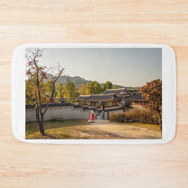 Item preview, Women in hanboks walking at Gyeongbokgung Palace, Seoul, South Korea designed and sold by SnapTPhotograph.