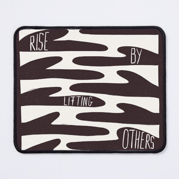 Item preview, Minimalist We rise by lifting others linocut style illustration designed and sold by behindtheclouds.