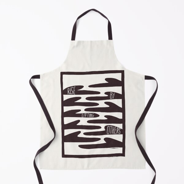 Item preview, Minimalist We rise by lifting others linocut style illustration designed and sold by behindtheclouds.
