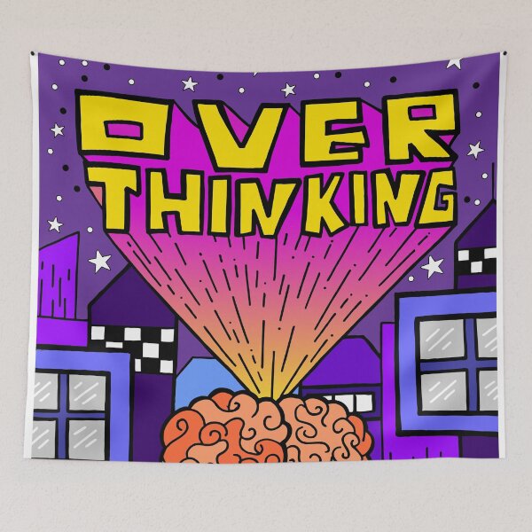 Item preview, OVERTHINKING PERSON DOODLE designed and sold by dedesuperman.