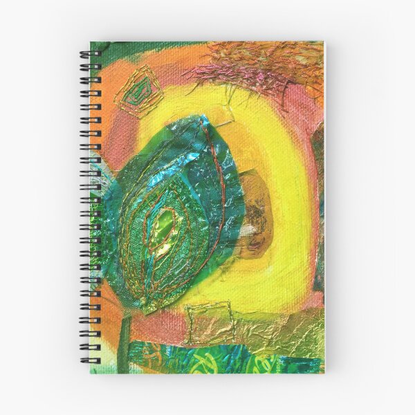 Item preview, colourful abstract in yellow, blue, green and orange designed and sold by Claire Cooper-Walsh.