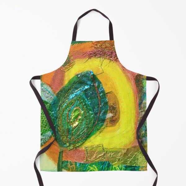 Item preview, colourful abstract in yellow, blue, green and orange designed and sold by Claire Cooper-Walsh.
