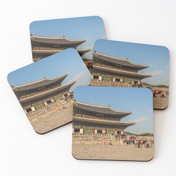 Item preview, Tourists queuing to enter Gyeongbokgung Palace on an autumn day in Seoul, South Korea designed and sold by SnapTPhotograph.