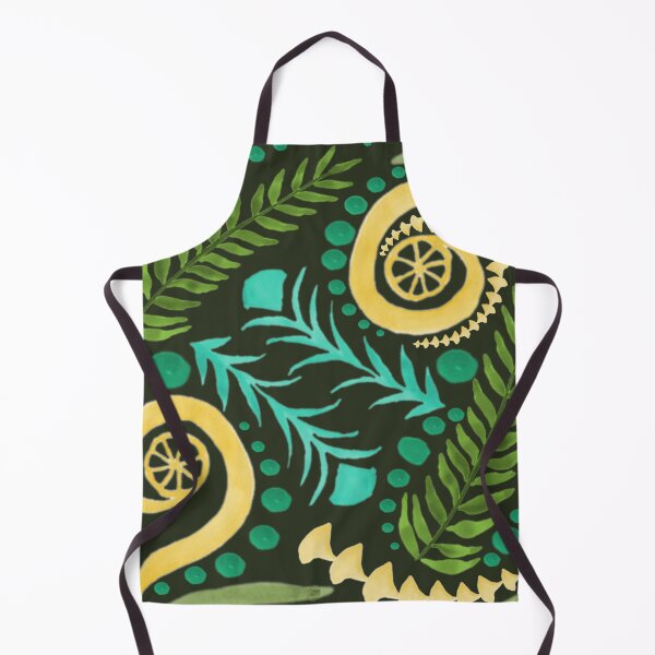 Item preview, Watercolor Botanical Motifs - Greens, Blues and Yellows designed and sold by PaintInTheNight.