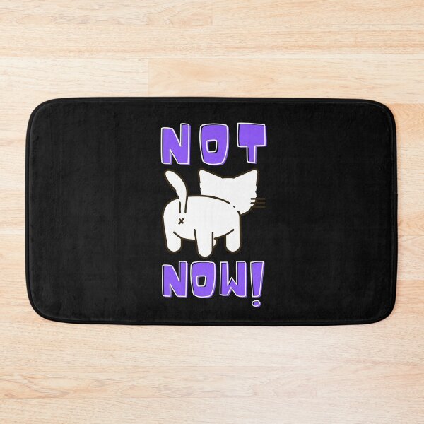 Item preview, Not Now! Do Not Bother Me! Sassy Bad Cat Cute Kitty White/ Purple Design designed and sold by LGbubble.