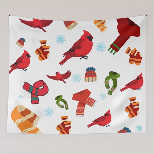 Item preview, Cardinals pattern- cute red cardinals designed and sold by BronikowskiART.