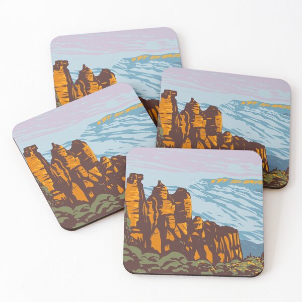 Item preview, Blue Mountains National Park Australia Three Sisters Vintage designed and sold by KrisSidDesigns.
