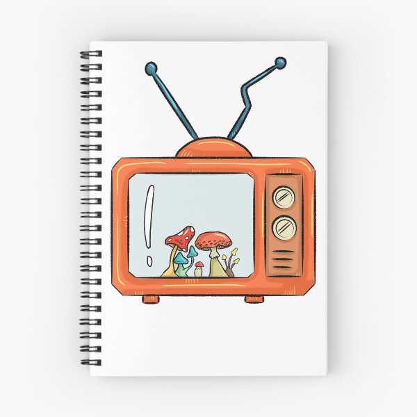 Item preview, Vintage TV with mushrooms  designed and sold by booboosarts.