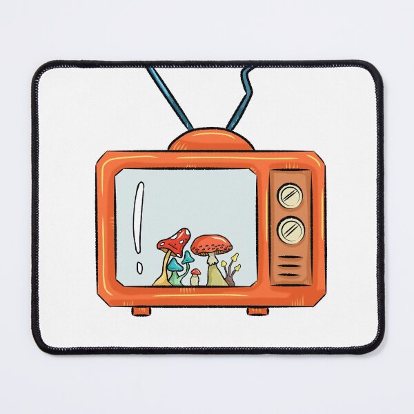 Item preview, Vintage TV with mushrooms  designed and sold by booboosarts.