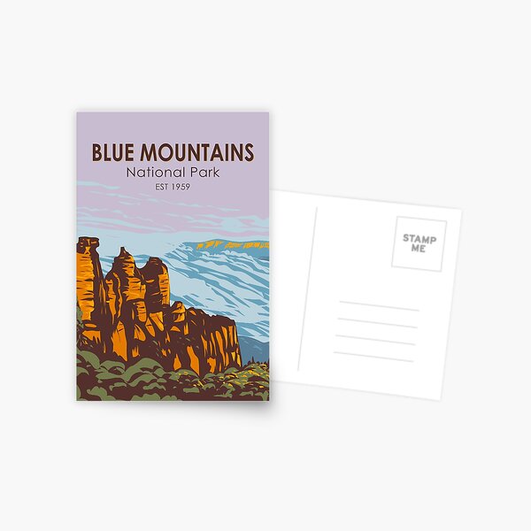 Item preview, Blue Mountains National Park Australia Three Sisters Vintage designed and sold by KrisSidDesigns.