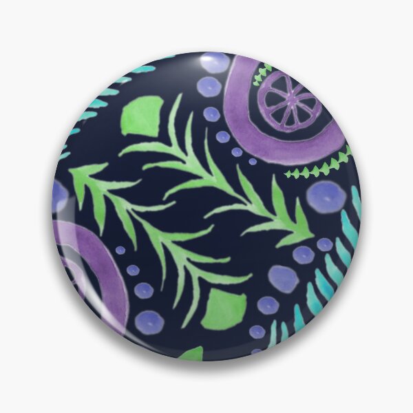 Item preview, Watercolor Botanical Motifs - Cool Colors designed and sold by PaintInTheNight.