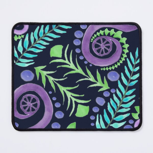 Item preview, Watercolor Botanical Motifs - Cool Colors designed and sold by PaintInTheNight.