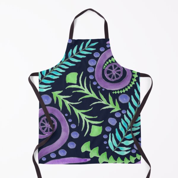 Item preview, Watercolor Botanical Motifs - Cool Colors designed and sold by PaintInTheNight.