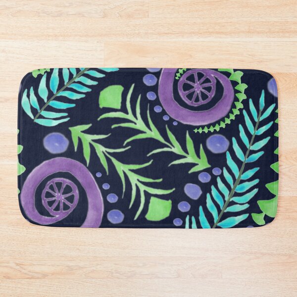 Item preview, Watercolor Botanical Motifs - Cool Colors designed and sold by PaintInTheNight.