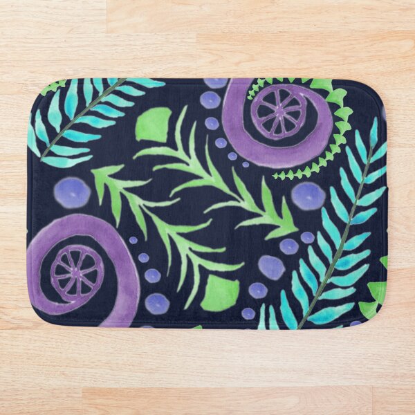 Item preview, Watercolor Botanical Motifs - Cool Colors designed and sold by PaintInTheNight.
