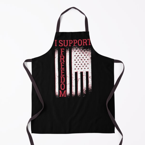 Item preview, I support freedom, Stop the mandates, distressed American flag print designed and sold by Auntieck.