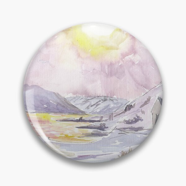 Item preview, Winter in the Highlands Romantic Scottish Landscape Scene with Loch designed and sold by artshop77.