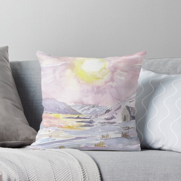 Item preview, Winter in the Highlands Romantic Scottish Landscape Scene with Loch designed and sold by artshop77.