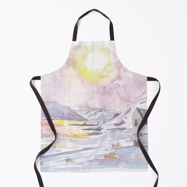 Item preview, Winter in the Highlands Romantic Scottish Landscape Scene with Loch designed and sold by artshop77.