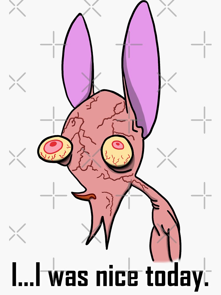 "Ren and Stimpy I was nice today" Sticker for Sale by deadlydarlingKV