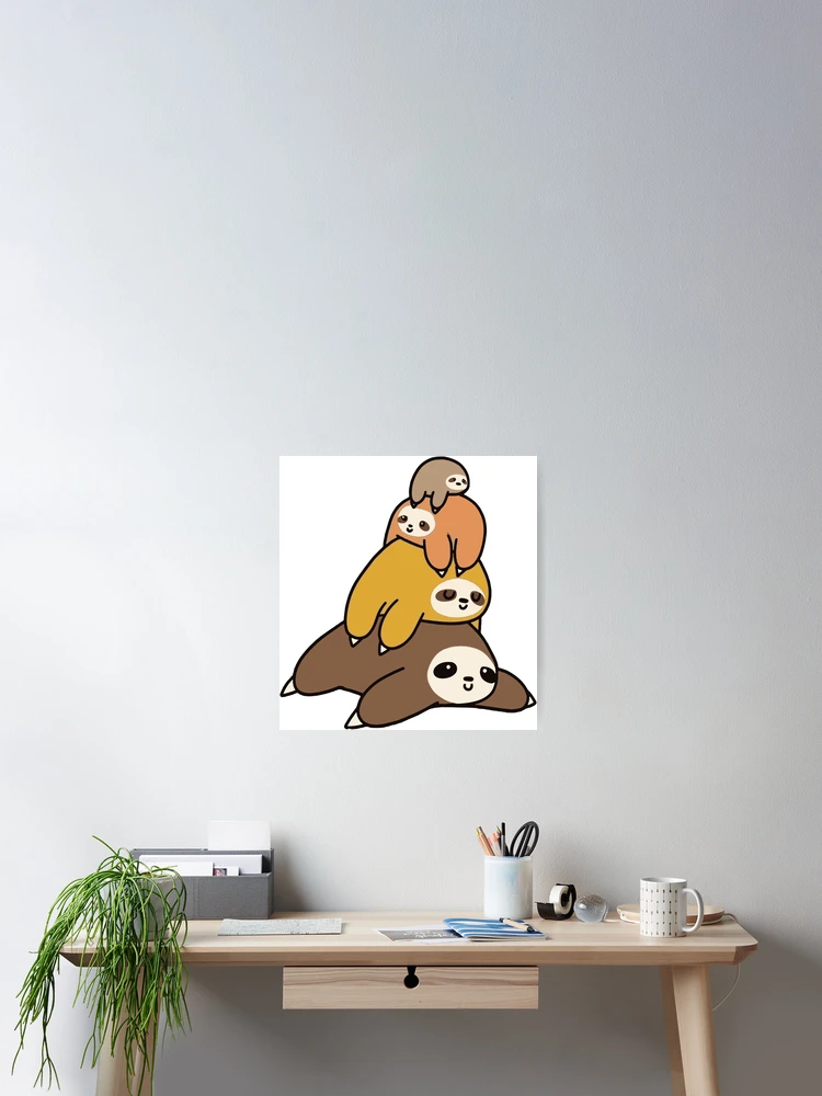 Thumbnail 2 of 3, Poster, Sloth Stack designed and sold by MR NEO.