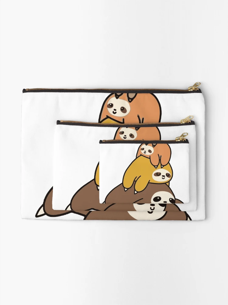 Thumbnail 2 of 4, Zipper Pouch, Sloth Stack designed and sold by MR NEO.