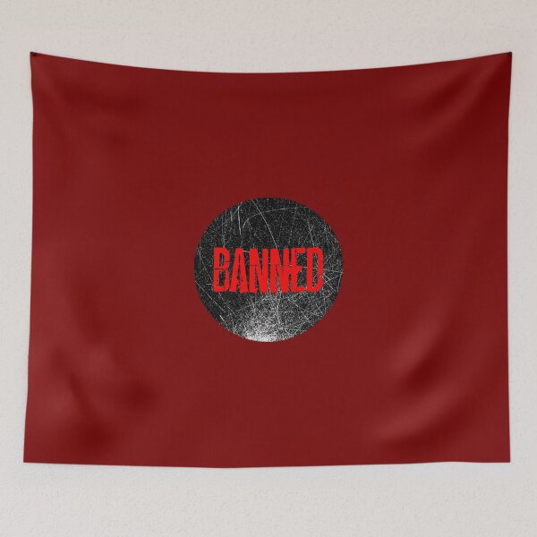 Item preview, Banned Retro VHS Sticker designed and sold by wildeyemovies.