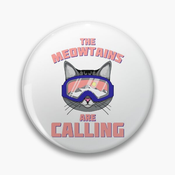 Item preview, The Meowtains are Calling Funny Ski Cat designed and sold by dass-art.