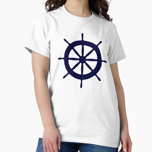 Item preview, Navy Blue Ship Steering Wheel designed and sold by rewstudio.