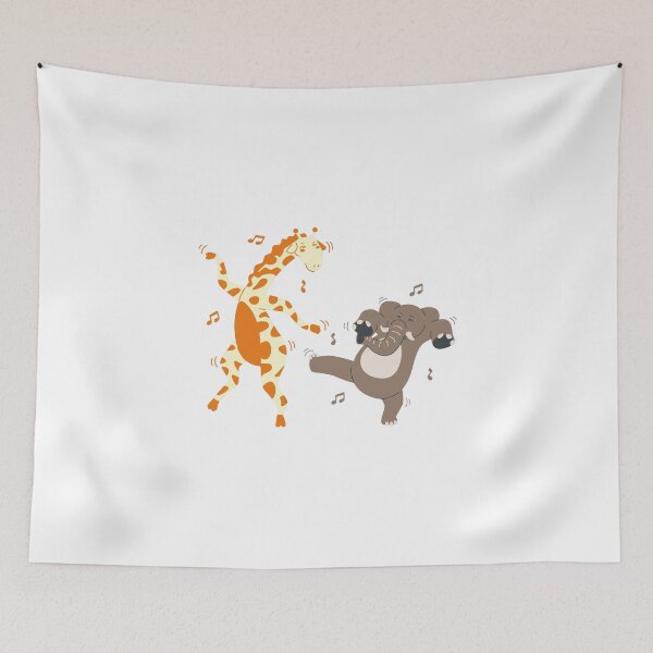 Item preview, Amantes de los animales: elefante y jirafa bailarines designed and sold by MoaaStore.