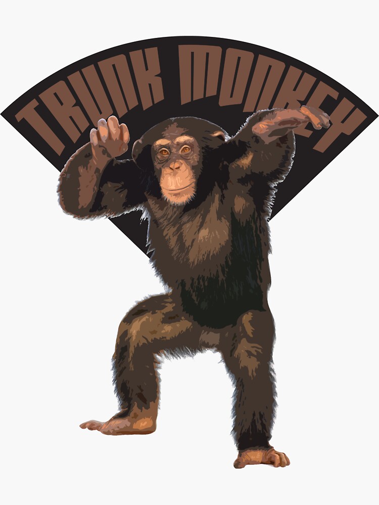 "Trunk Monkey" Sticker for Sale by Gorbachev69 Redbubble
