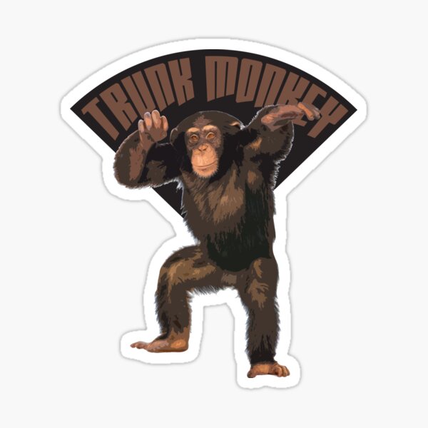 "Trunk Monkey" Sticker for Sale by Gorbachev69 Redbubble