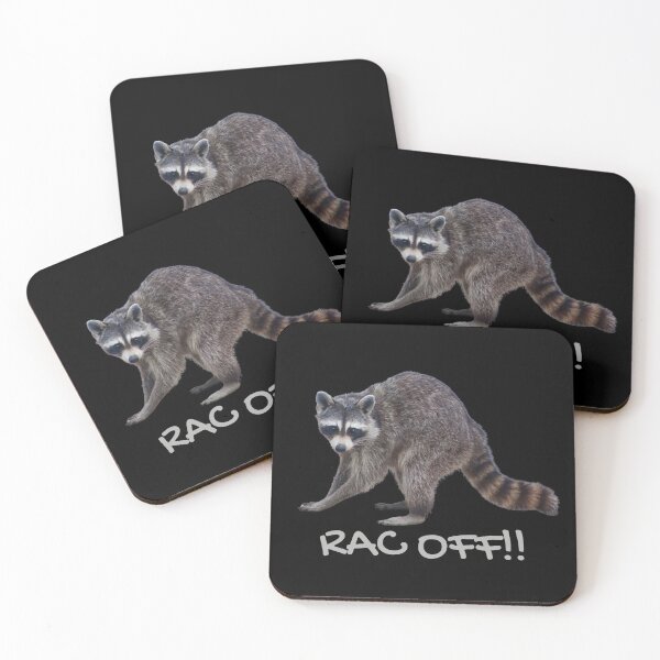Artikelvorschau, Rac aus! (Verschwinde!). Lustiges Waschbär-Wortspiel. entworfen und verkauft von JellyBeenzz.