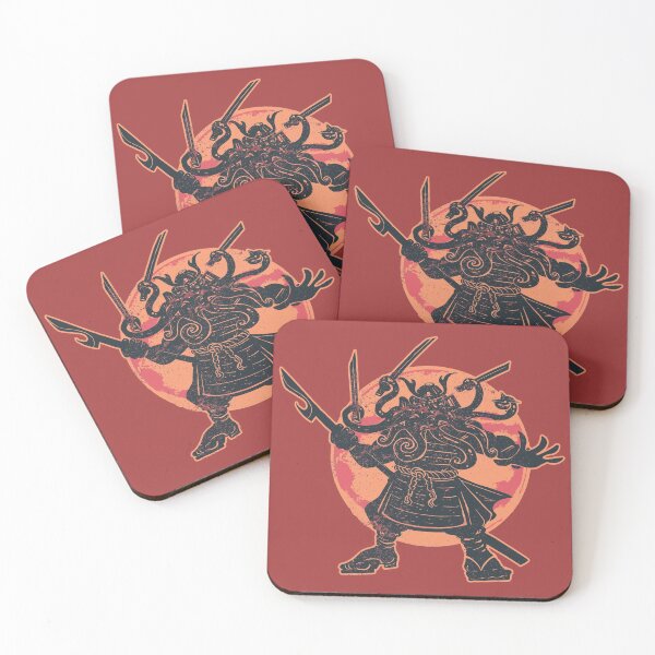 Item preview, Distressed Retro Japanese Anime Cthulhu Samurai Occult God designed and sold by MasterArtsman.