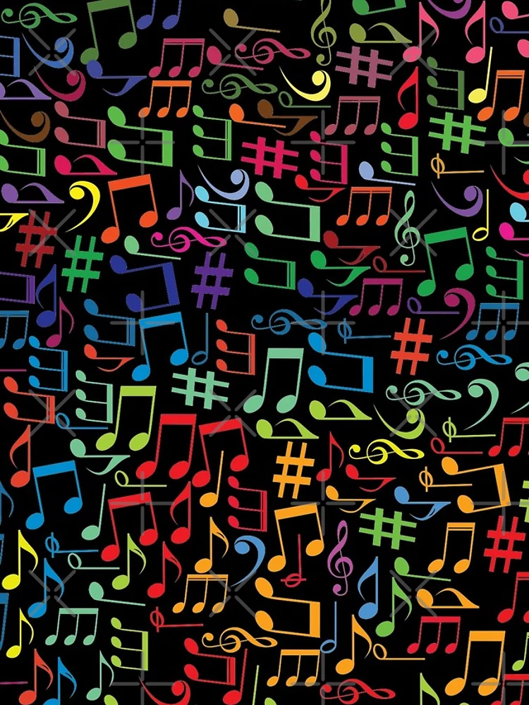 Thumbnail 5 of 5, iPhone Case, Music Lover Notes Glow Pattern designed and sold by Valid-Patterns.